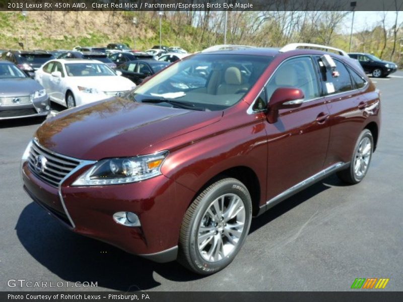 Claret Red Mica / Parchment/Espresso Birds Eye Maple 2013 Lexus RX 450h AWD