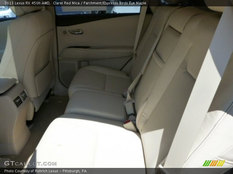 Claret Red Mica / Parchment/Espresso Birds Eye Maple 2013 Lexus RX 450h AWD