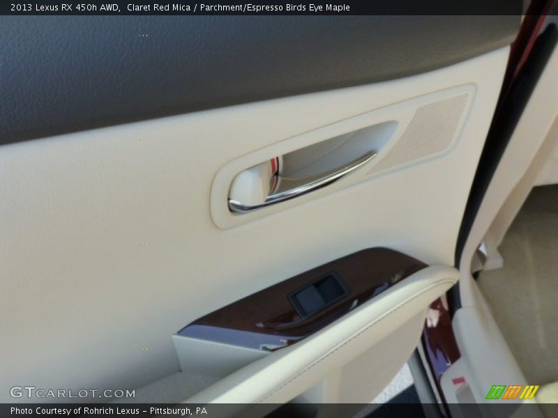 Claret Red Mica / Parchment/Espresso Birds Eye Maple 2013 Lexus RX 450h AWD