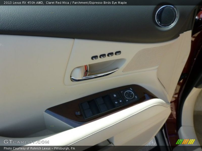 Claret Red Mica / Parchment/Espresso Birds Eye Maple 2013 Lexus RX 450h AWD