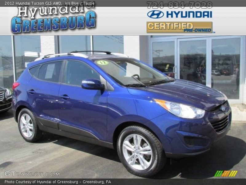 Iris Blue / Taupe 2012 Hyundai Tucson GLS AWD