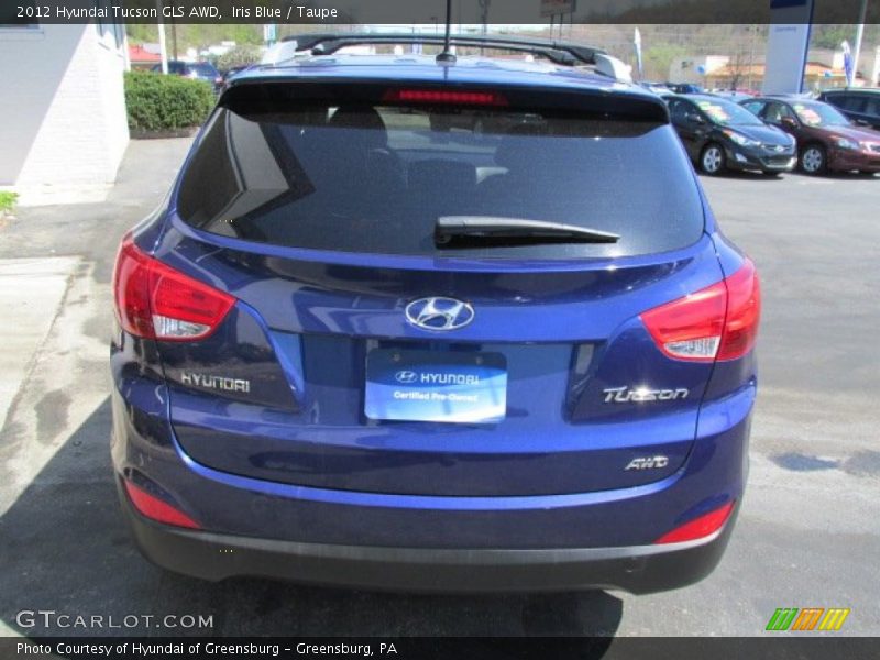 Iris Blue / Taupe 2012 Hyundai Tucson GLS AWD