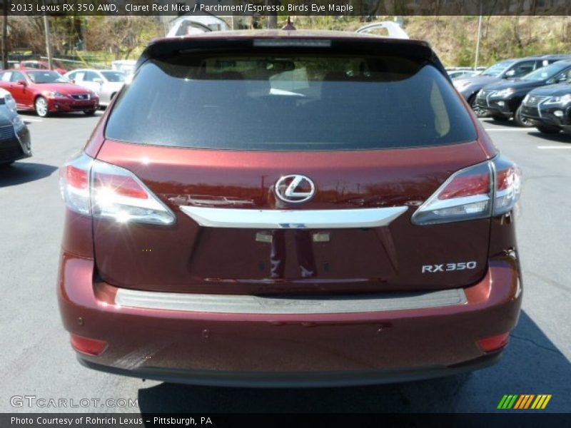 Claret Red Mica / Parchment/Espresso Birds Eye Maple 2013 Lexus RX 350 AWD