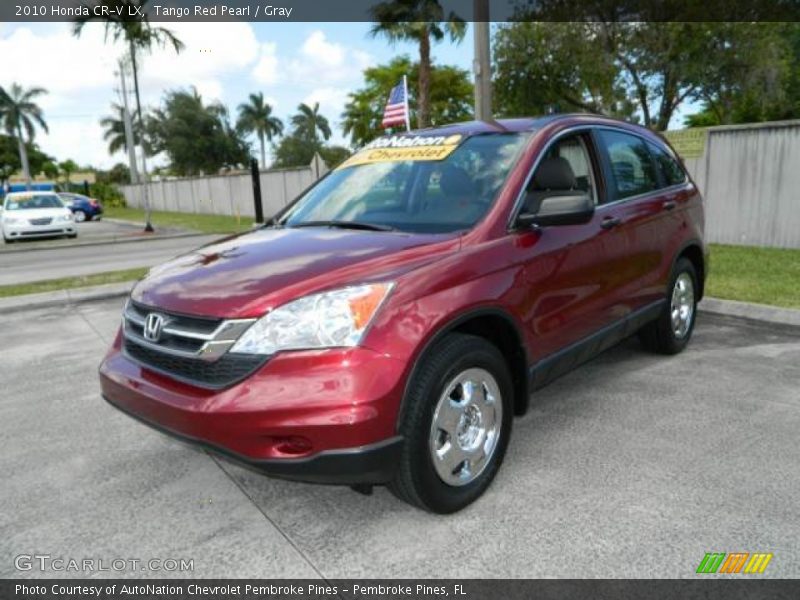 Tango Red Pearl / Gray 2010 Honda CR-V LX
