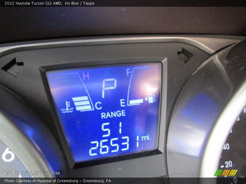 Iris Blue / Taupe 2012 Hyundai Tucson GLS AWD