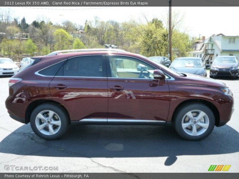 Claret Red Mica / Parchment/Espresso Birds Eye Maple 2013 Lexus RX 350 AWD