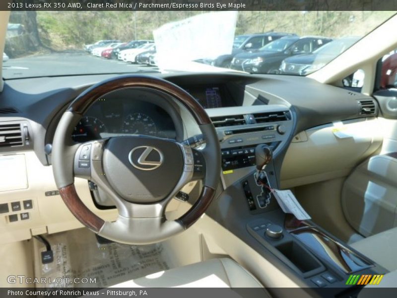 Claret Red Mica / Parchment/Espresso Birds Eye Maple 2013 Lexus RX 350 AWD