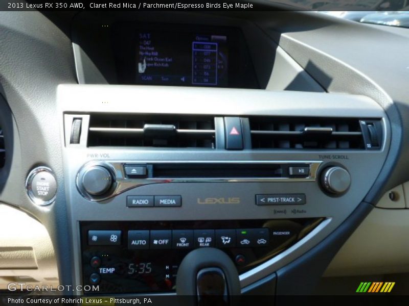 Claret Red Mica / Parchment/Espresso Birds Eye Maple 2013 Lexus RX 350 AWD