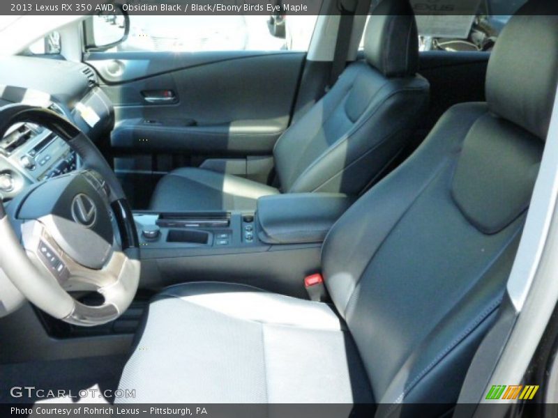 Obsidian Black / Black/Ebony Birds Eye Maple 2013 Lexus RX 350 AWD