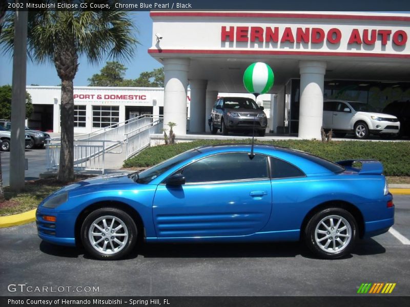 Chrome Blue Pearl / Black 2002 Mitsubishi Eclipse GS Coupe