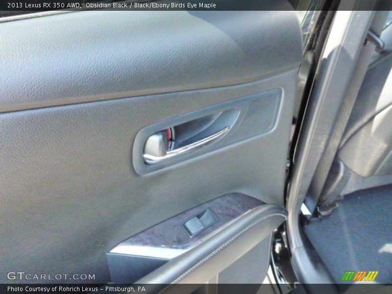 Obsidian Black / Black/Ebony Birds Eye Maple 2013 Lexus RX 350 AWD