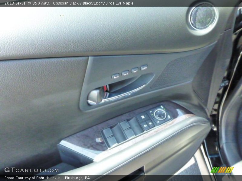 Obsidian Black / Black/Ebony Birds Eye Maple 2013 Lexus RX 350 AWD