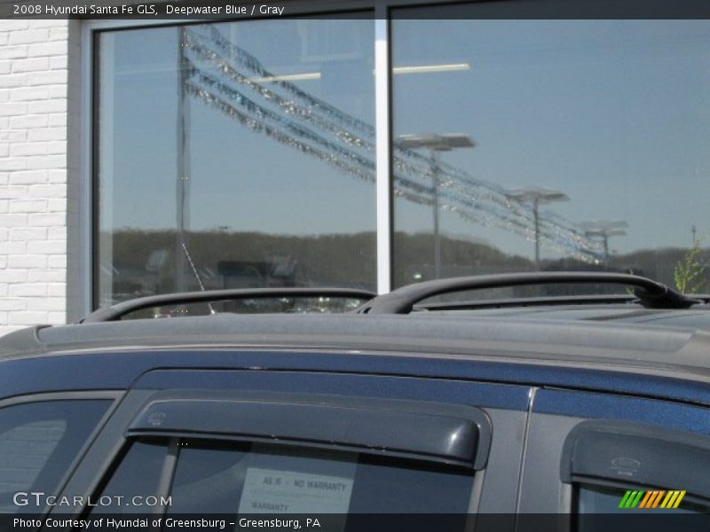 Deepwater Blue / Gray 2008 Hyundai Santa Fe GLS
