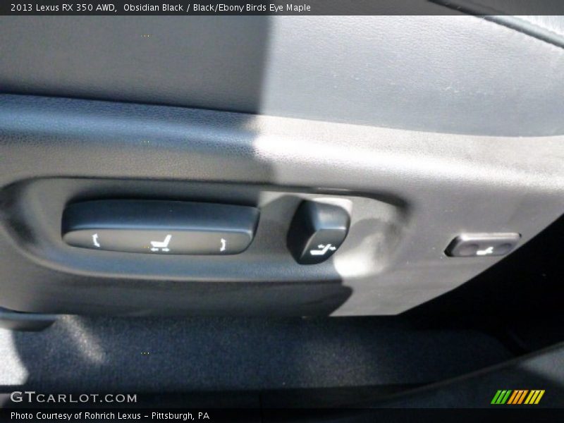 Obsidian Black / Black/Ebony Birds Eye Maple 2013 Lexus RX 350 AWD