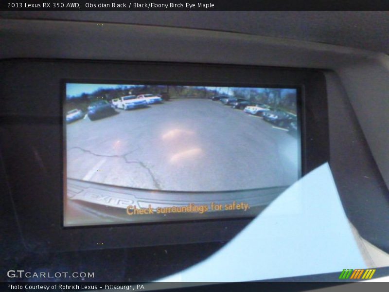 Obsidian Black / Black/Ebony Birds Eye Maple 2013 Lexus RX 350 AWD