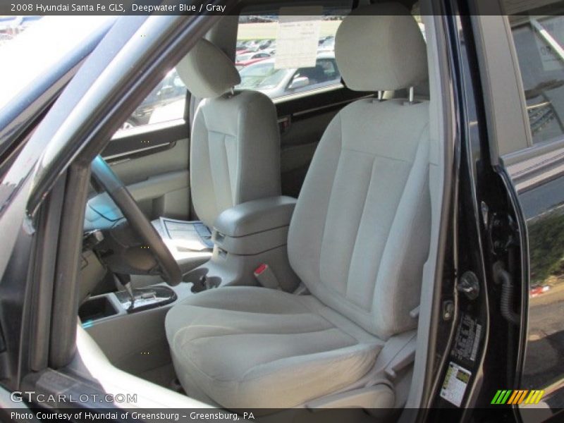 Deepwater Blue / Gray 2008 Hyundai Santa Fe GLS