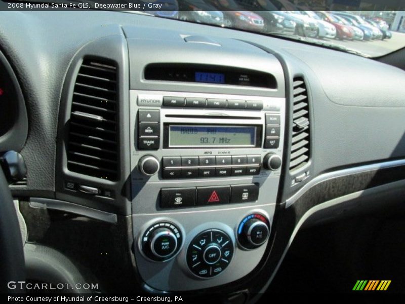 Deepwater Blue / Gray 2008 Hyundai Santa Fe GLS