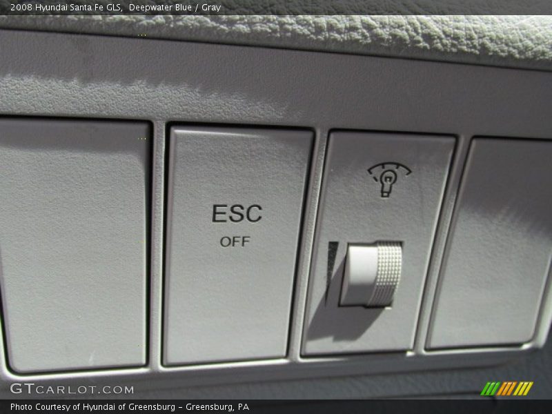 Deepwater Blue / Gray 2008 Hyundai Santa Fe GLS