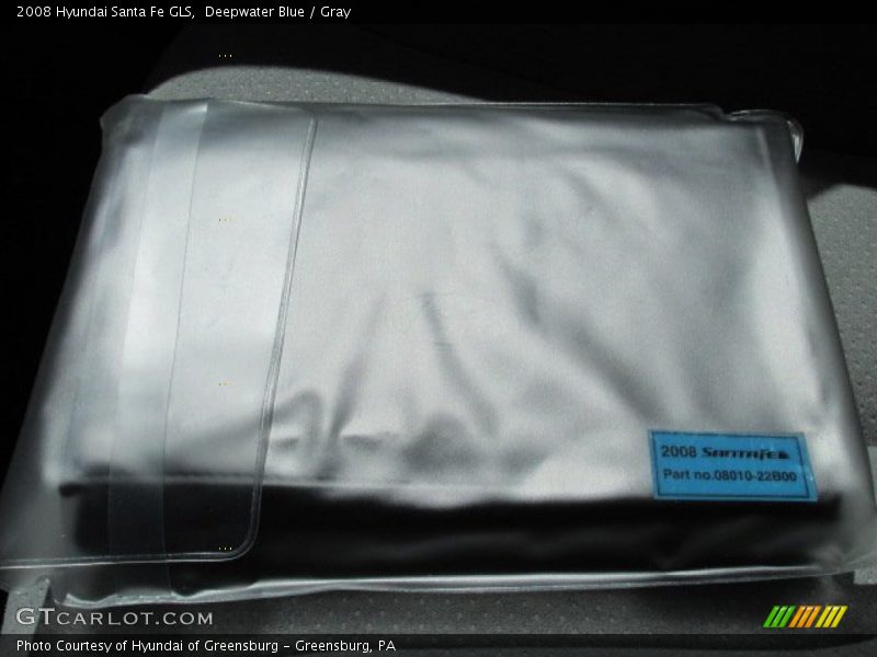 Deepwater Blue / Gray 2008 Hyundai Santa Fe GLS