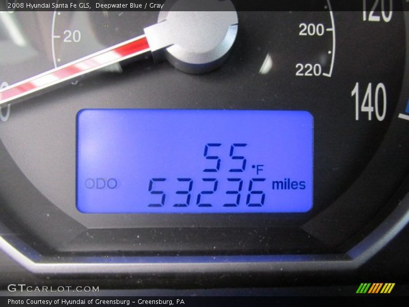 Deepwater Blue / Gray 2008 Hyundai Santa Fe GLS