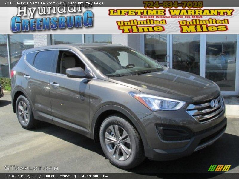 Cabo Bronze / Beige 2013 Hyundai Santa Fe Sport AWD