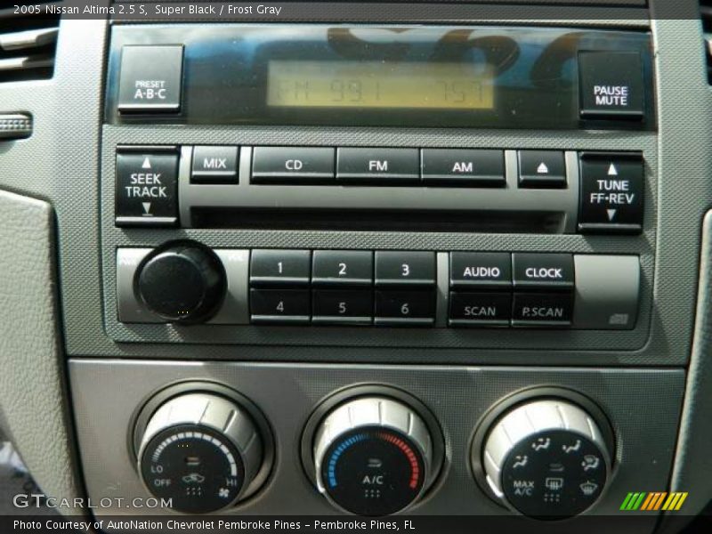 Super Black / Frost Gray 2005 Nissan Altima 2.5 S