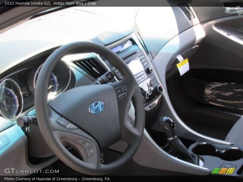Indigo Night Blue / Gray 2013 Hyundai Sonata GLS