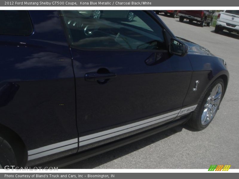 Kona Blue Metallic / Charcoal Black/White 2012 Ford Mustang Shelby GT500 Coupe