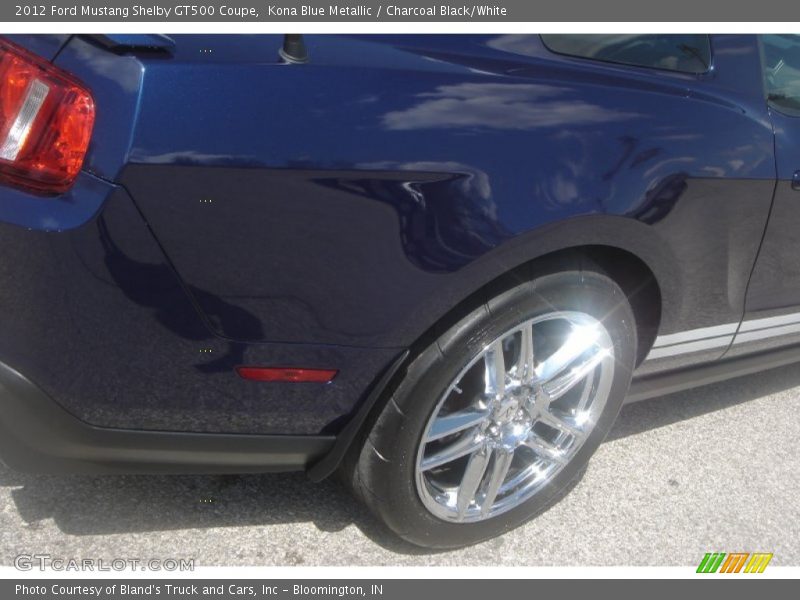 Kona Blue Metallic / Charcoal Black/White 2012 Ford Mustang Shelby GT500 Coupe