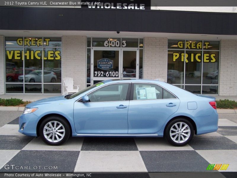 Clearwater Blue Metallic / Ash 2012 Toyota Camry XLE