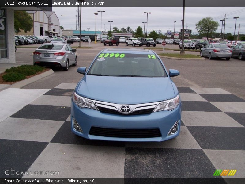 Clearwater Blue Metallic / Ash 2012 Toyota Camry XLE