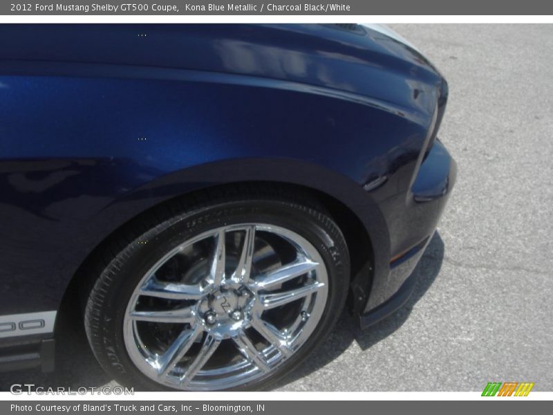 Kona Blue Metallic / Charcoal Black/White 2012 Ford Mustang Shelby GT500 Coupe