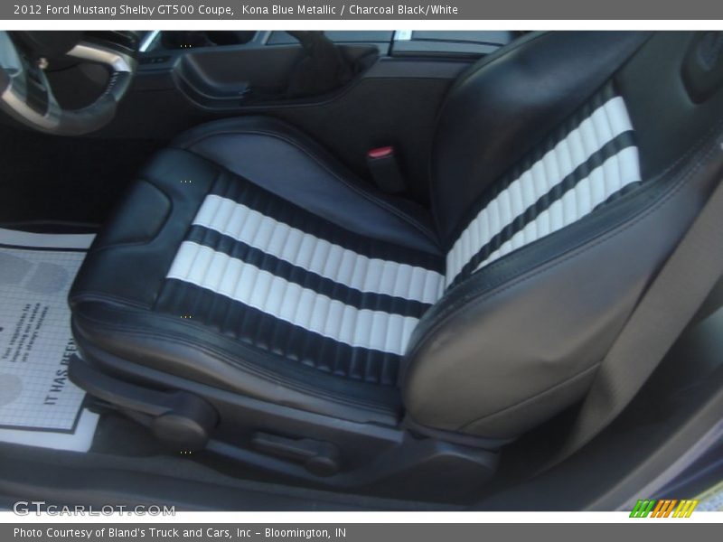 Kona Blue Metallic / Charcoal Black/White 2012 Ford Mustang Shelby GT500 Coupe