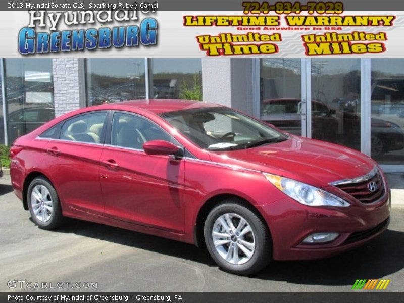 Sparkling Ruby / Camel 2013 Hyundai Sonata GLS