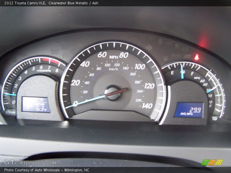 Clearwater Blue Metallic / Ash 2012 Toyota Camry XLE