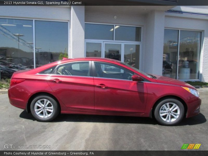 Sparkling Ruby / Camel 2013 Hyundai Sonata GLS