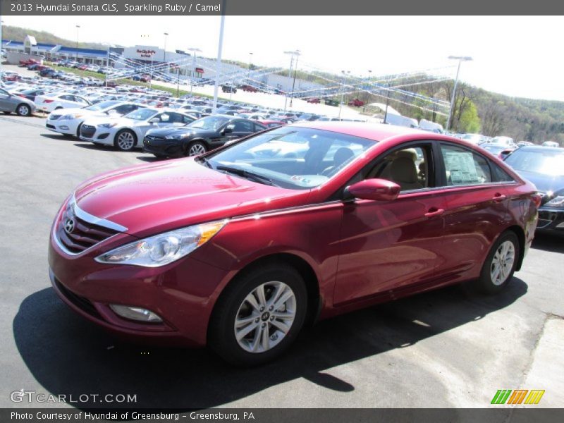 Sparkling Ruby / Camel 2013 Hyundai Sonata GLS