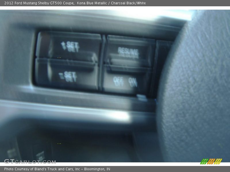 Kona Blue Metallic / Charcoal Black/White 2012 Ford Mustang Shelby GT500 Coupe