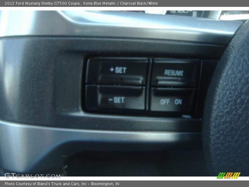 Kona Blue Metallic / Charcoal Black/White 2012 Ford Mustang Shelby GT500 Coupe
