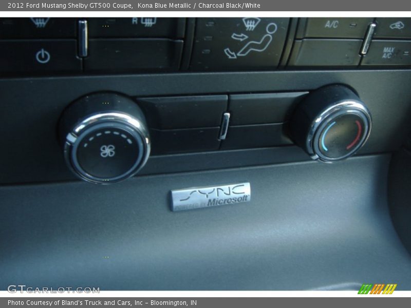 Kona Blue Metallic / Charcoal Black/White 2012 Ford Mustang Shelby GT500 Coupe