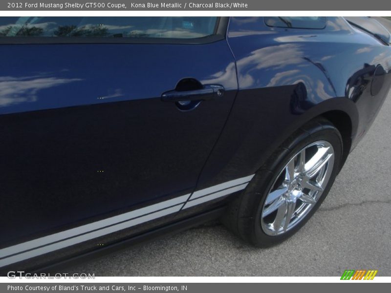 Kona Blue Metallic / Charcoal Black/White 2012 Ford Mustang Shelby GT500 Coupe