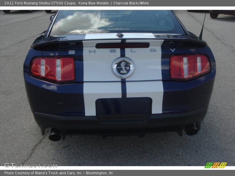 Kona Blue Metallic / Charcoal Black/White 2012 Ford Mustang Shelby GT500 Coupe