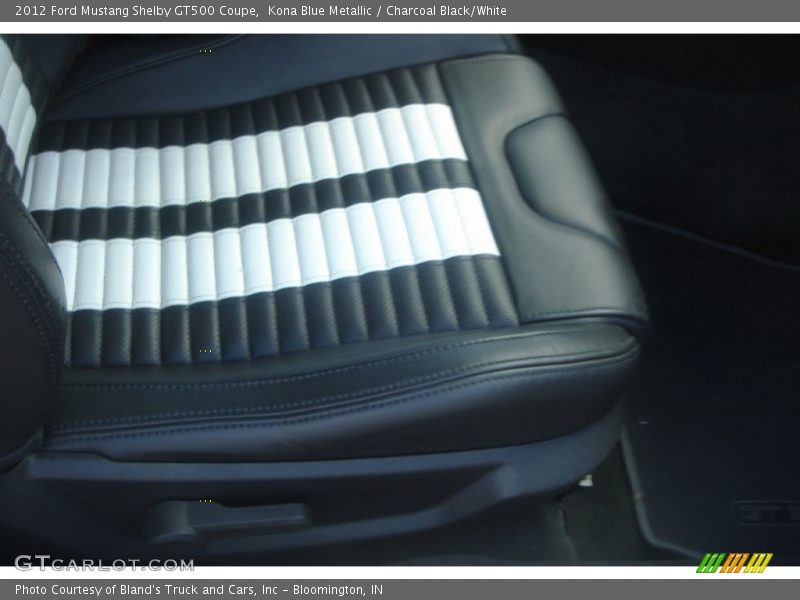 Kona Blue Metallic / Charcoal Black/White 2012 Ford Mustang Shelby GT500 Coupe