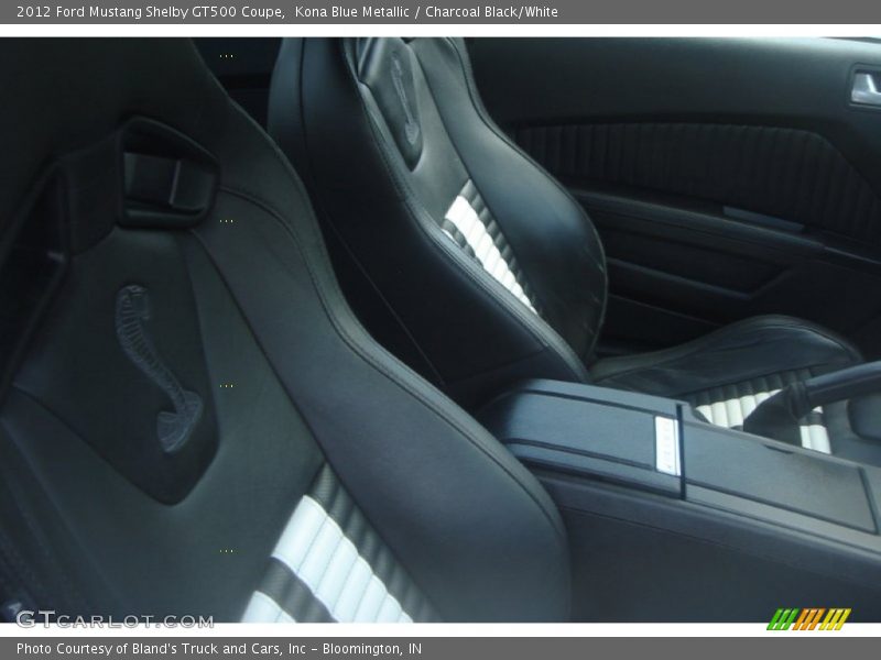 Kona Blue Metallic / Charcoal Black/White 2012 Ford Mustang Shelby GT500 Coupe
