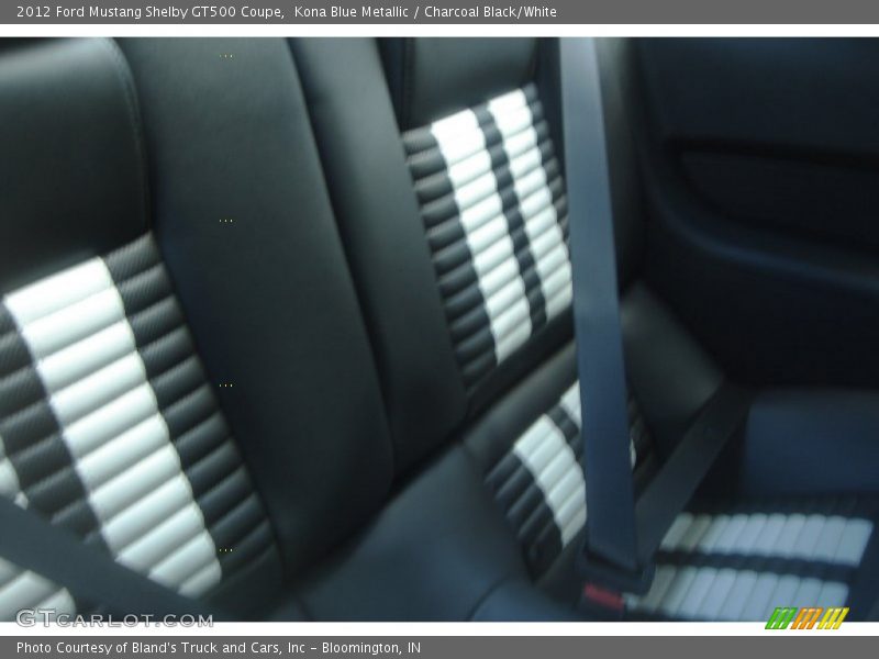 Kona Blue Metallic / Charcoal Black/White 2012 Ford Mustang Shelby GT500 Coupe