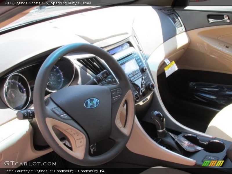 Sparkling Ruby / Camel 2013 Hyundai Sonata GLS