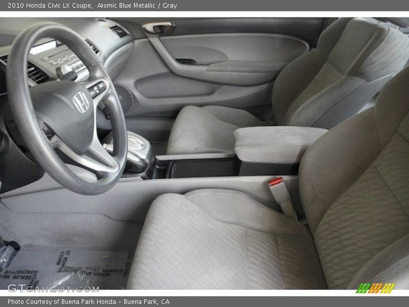 Atomic Blue Metallic / Gray 2010 Honda Civic LX Coupe