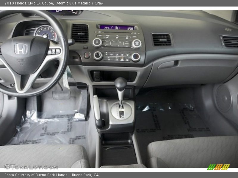 Atomic Blue Metallic / Gray 2010 Honda Civic LX Coupe
