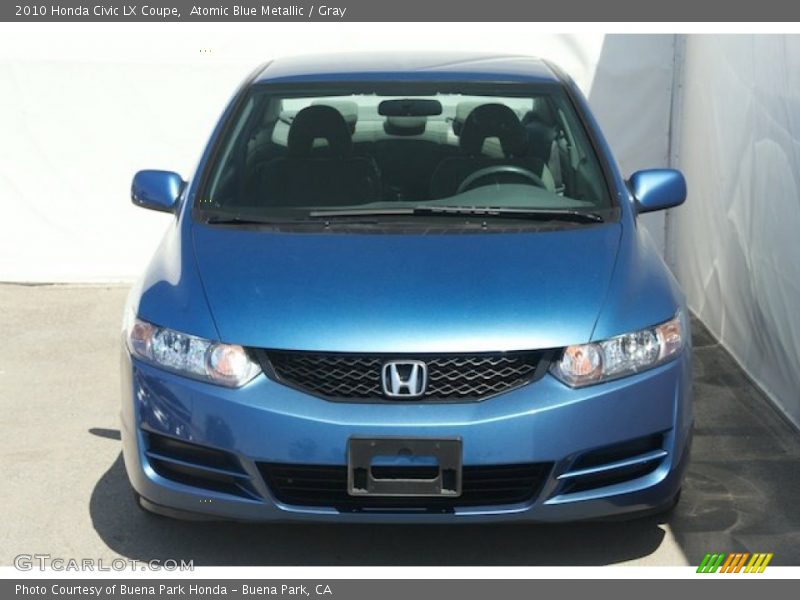 Atomic Blue Metallic / Gray 2010 Honda Civic LX Coupe