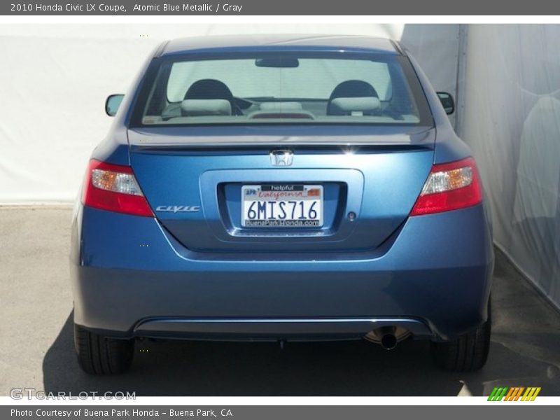Atomic Blue Metallic / Gray 2010 Honda Civic LX Coupe